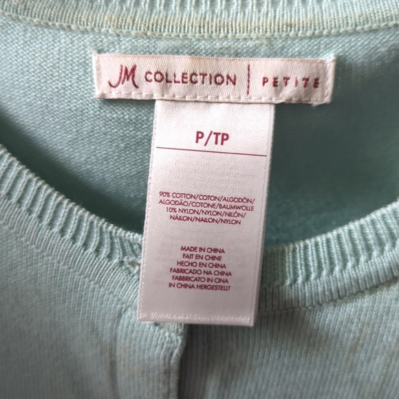 Tiffany Blue Crystal Buttoned Cardigan - Picture 3 of 5